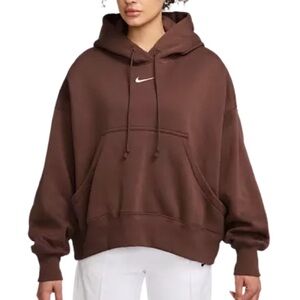 Nike Women’s Brown Fleece Pullover Hoodie